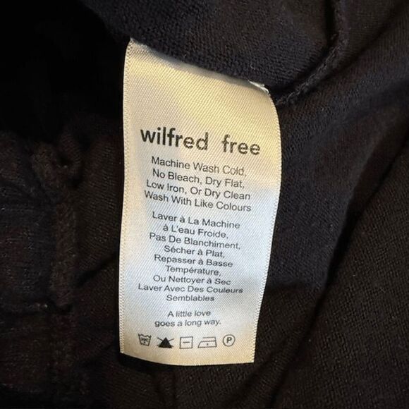 Wilfred Free Black Izabel Jersey Knit Sleeveless Short Romper Pockets Size Small - Picture 7 of 12